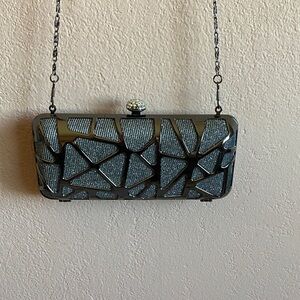 Chic Metallic Clutch with Chain Strap